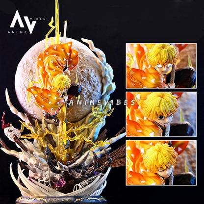 Zenitsu Agatsuma Action Figure | Thunder Breathing Fury | Lights & Interchangeable Heads | 51 cm