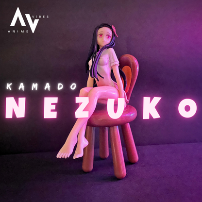 Nezuko Sitting on Chair | 15 cm