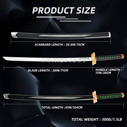 Muichiro-Inspired Mist Katana LED | 108 CM | Serenity in the Storm