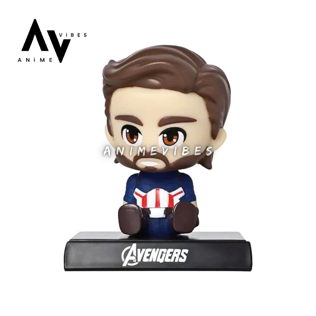 Bobble Captain America Unmasked 12 cm | The Hero Behind the Shield