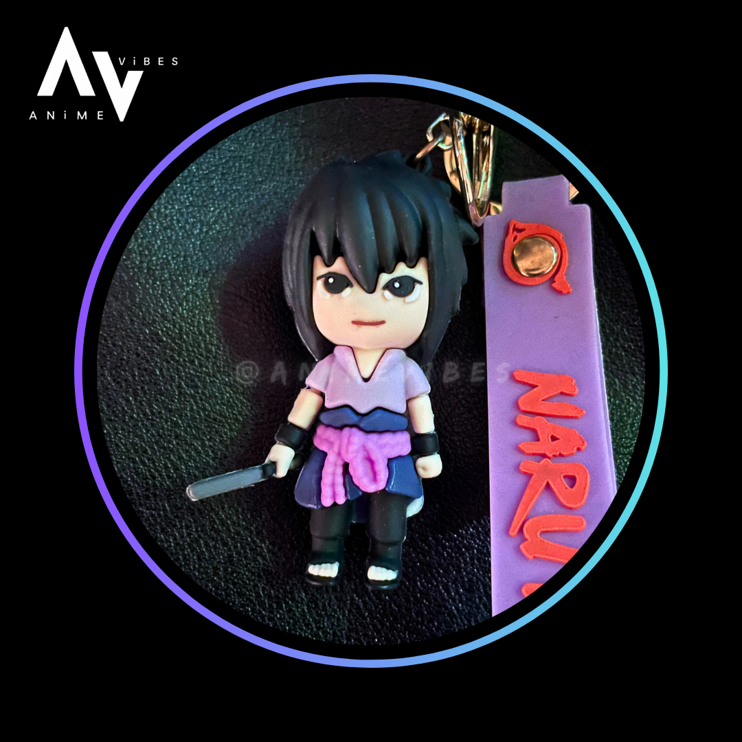 Sasuke rubbber keychain