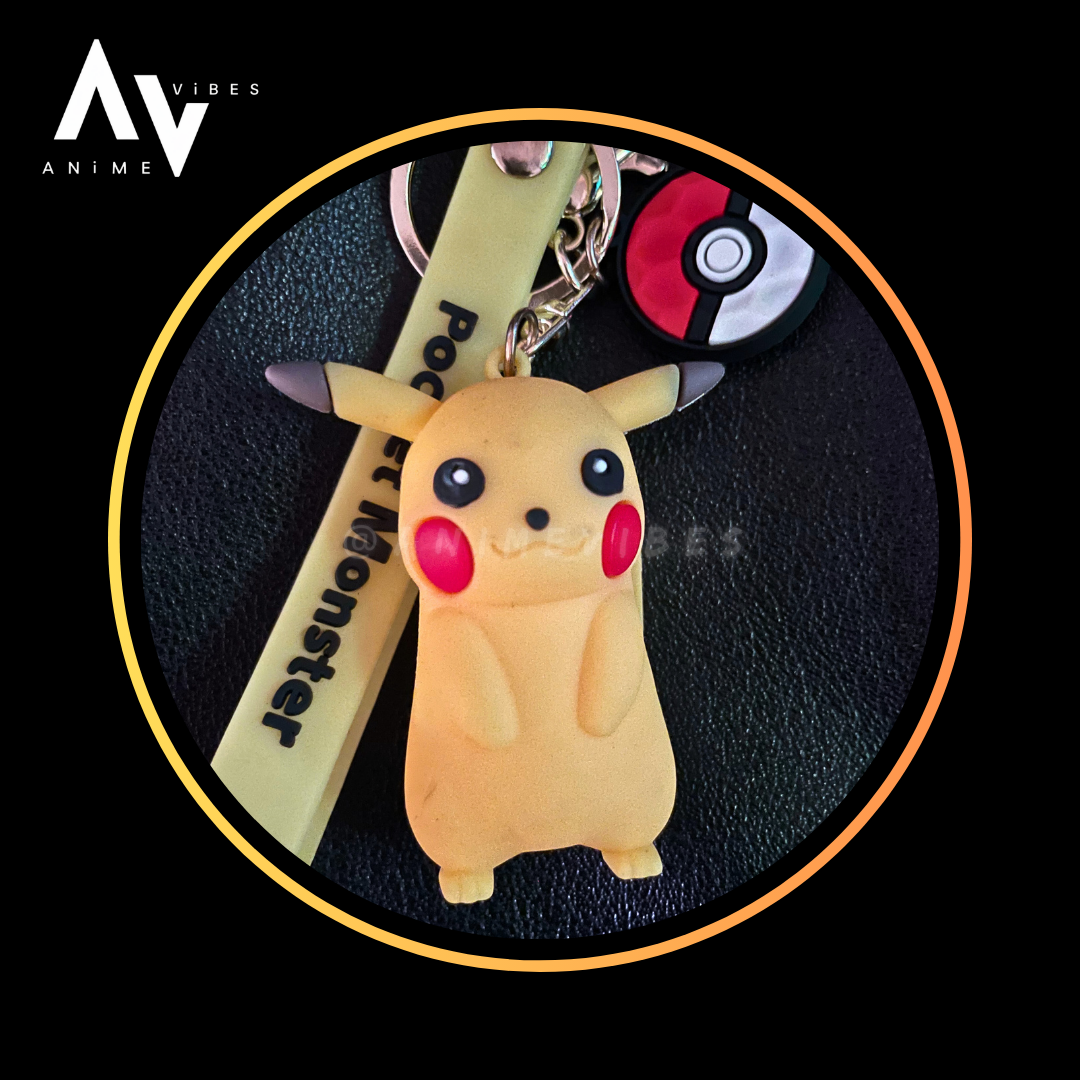 Pikachu rubber keychain