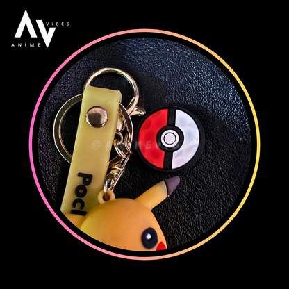 Pikachu rubber keychain