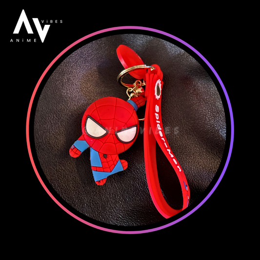 Spiderman rubber keycahin