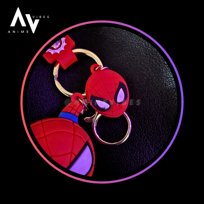 Spiderman rubber keycahin