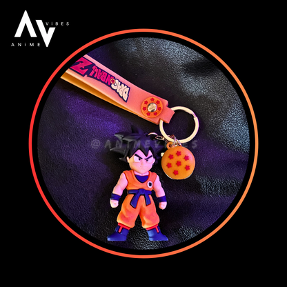 Goku rubber keychain