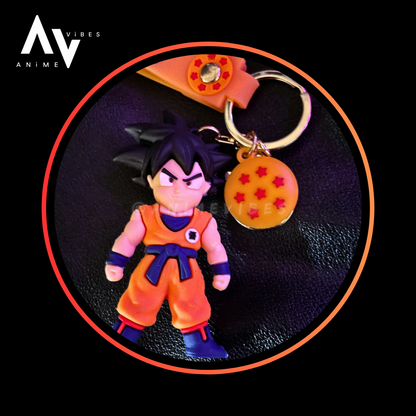 Goku rubber keychain