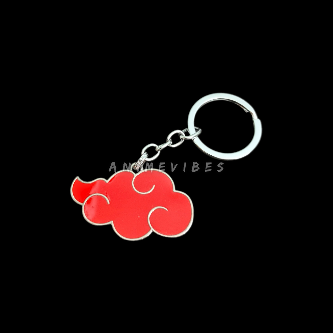 Akatsuki Cloud Metal Keychain | AnimeVibes Exclusive