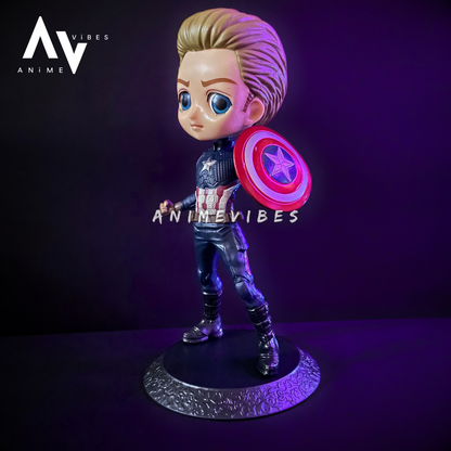 Shield of Justice | Captain America Q-posket Figure (Unmasked) | 16 cm