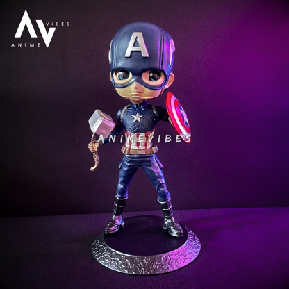 Captain America Q-posket Figure (Masked) | Defender of Freedom | 16 cm