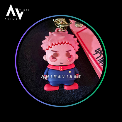 Itadori Rubber Keychain | Cursed Energy Unleashed