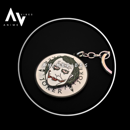 Joker Face Rotating Keychain – Embrace the Chaos