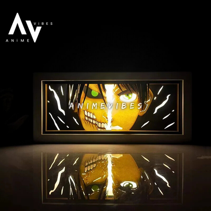 Eren Yeager x Titan LED Light Box | USB & Battery Powered | Remote Control | Premium Quality ⚡🔥