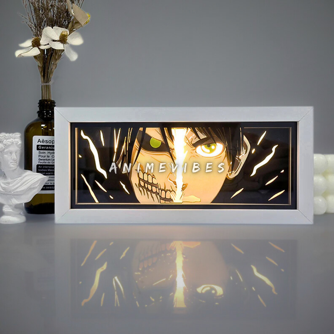 Eren Yeager x Titan LED Light Box | USB & Battery Powered | Remote Control | Premium Quality ⚡🔥
