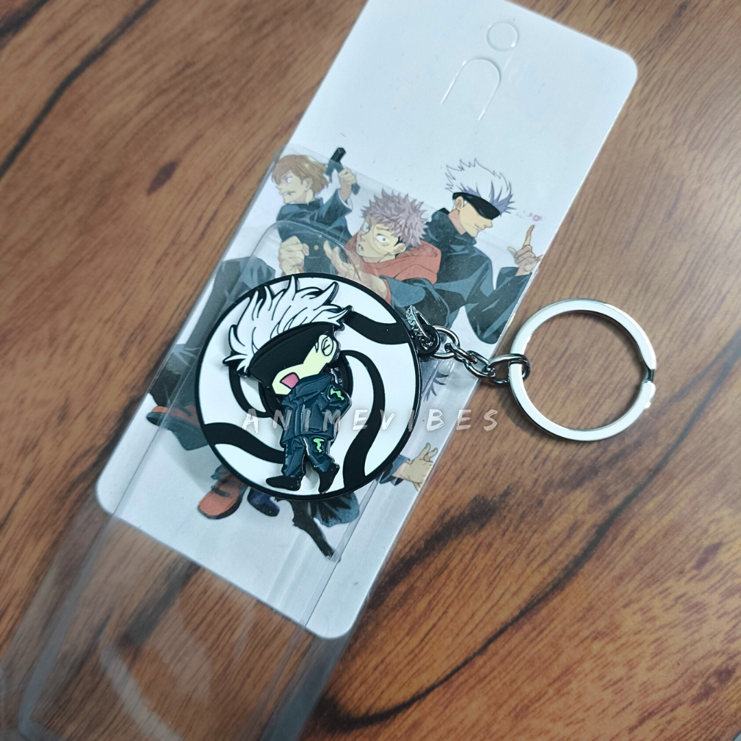 Gojo Rotating Metal Keychain – Shining Alloy Finish