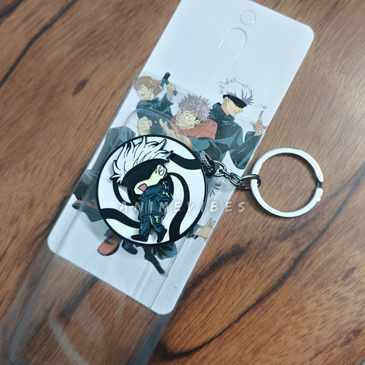 Gojo Rotating Metal Keychain – Shining Alloy Finish