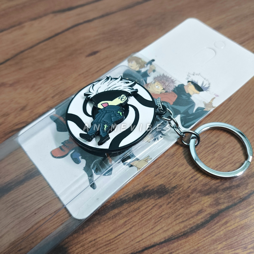 Gojo Rotating Metal Keychain – Shining Alloy Finish