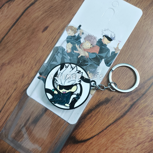 Cute Gojo Rotating Metal Alloy Shiny Keychain