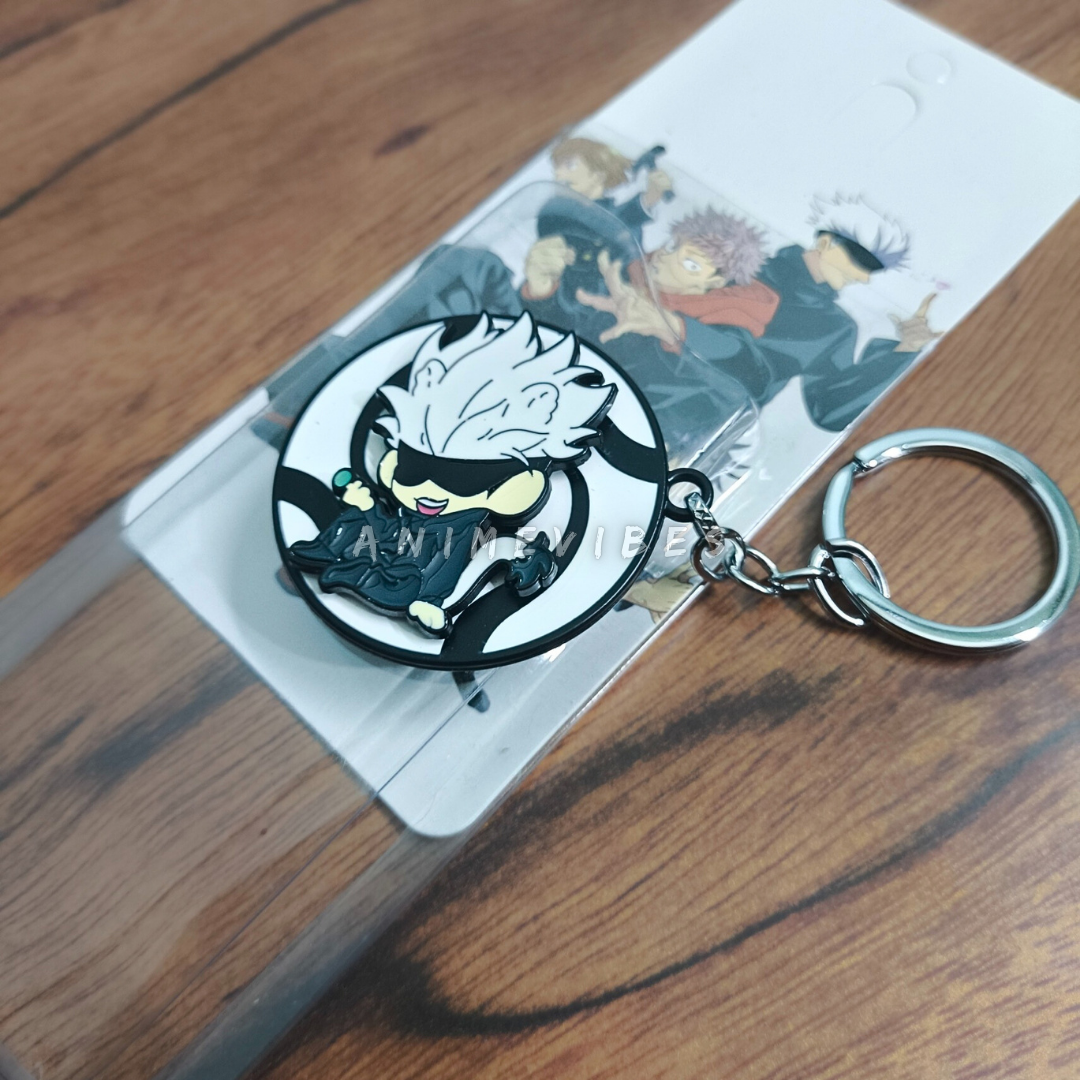 Cute Gojo Rotating Metal Alloy Shiny Keychain