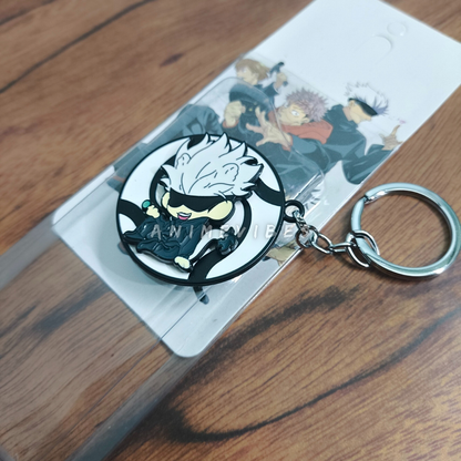 Cute Gojo Rotating Metal Alloy Shiny Keychain