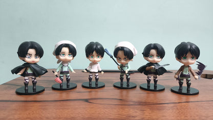 Levi Set of 6 Chibi PVC Figures – 10cm