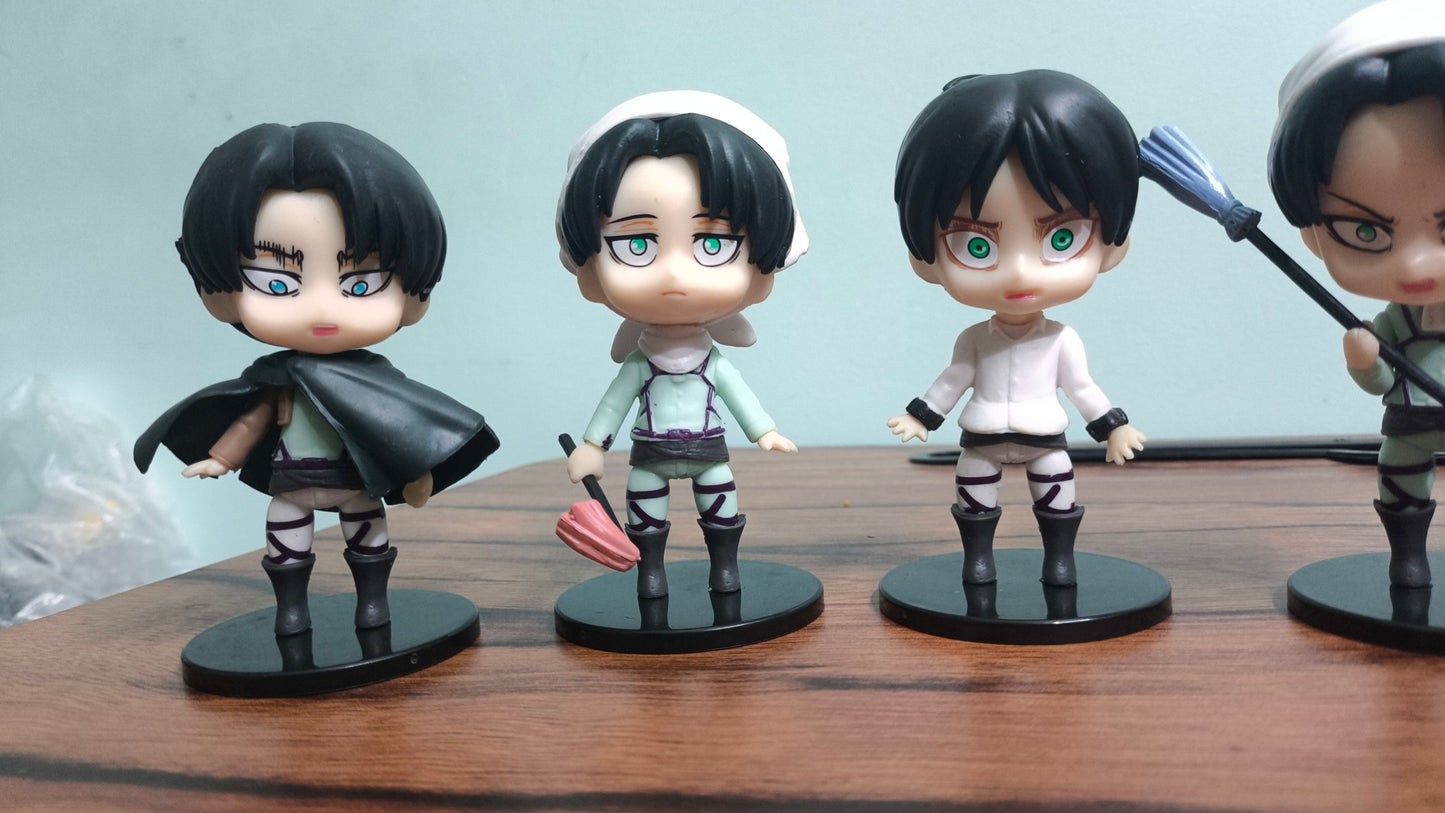 Levi Set of 6 Chibi PVC Figures – 10cm
