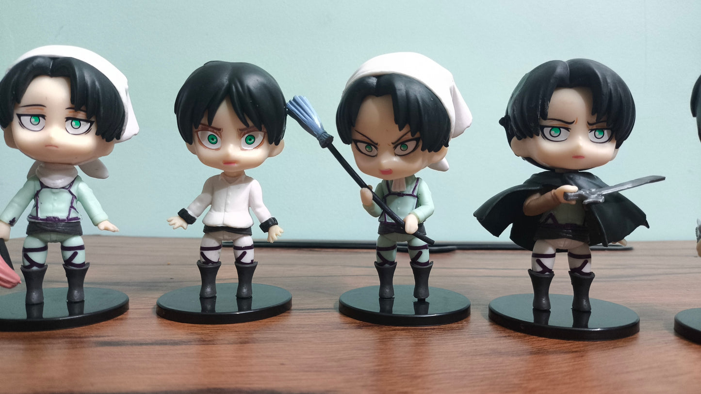 Levi Set of 6 Chibi PVC Figures – 10cm