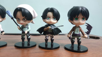 Levi Set of 6 Chibi PVC Figures – 10cm