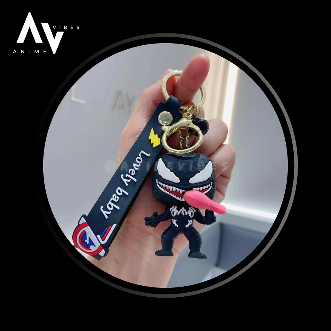 Venom rubber keychain