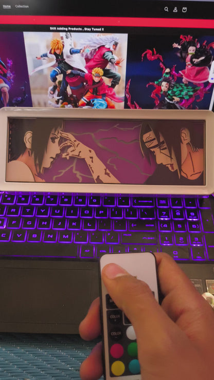 Itachi & Sasuke Iconic Scene LED Light Box | "Next Time…" 💔🌑| MULTICOLOR