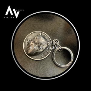 Black Panther Rotating Metal Keychain | Sleek Silver Marvel Charm
