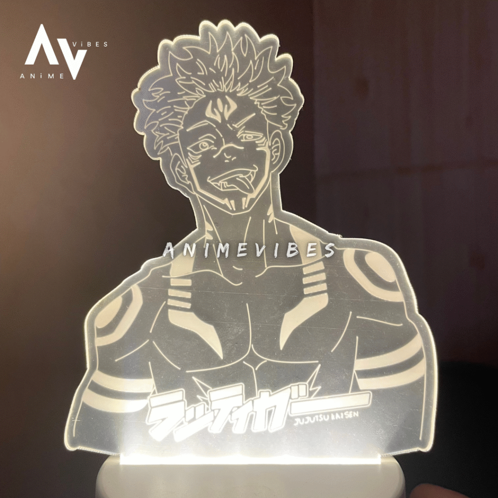 Sukuna Acrylic LED Lamp | The King of Curses Awakens