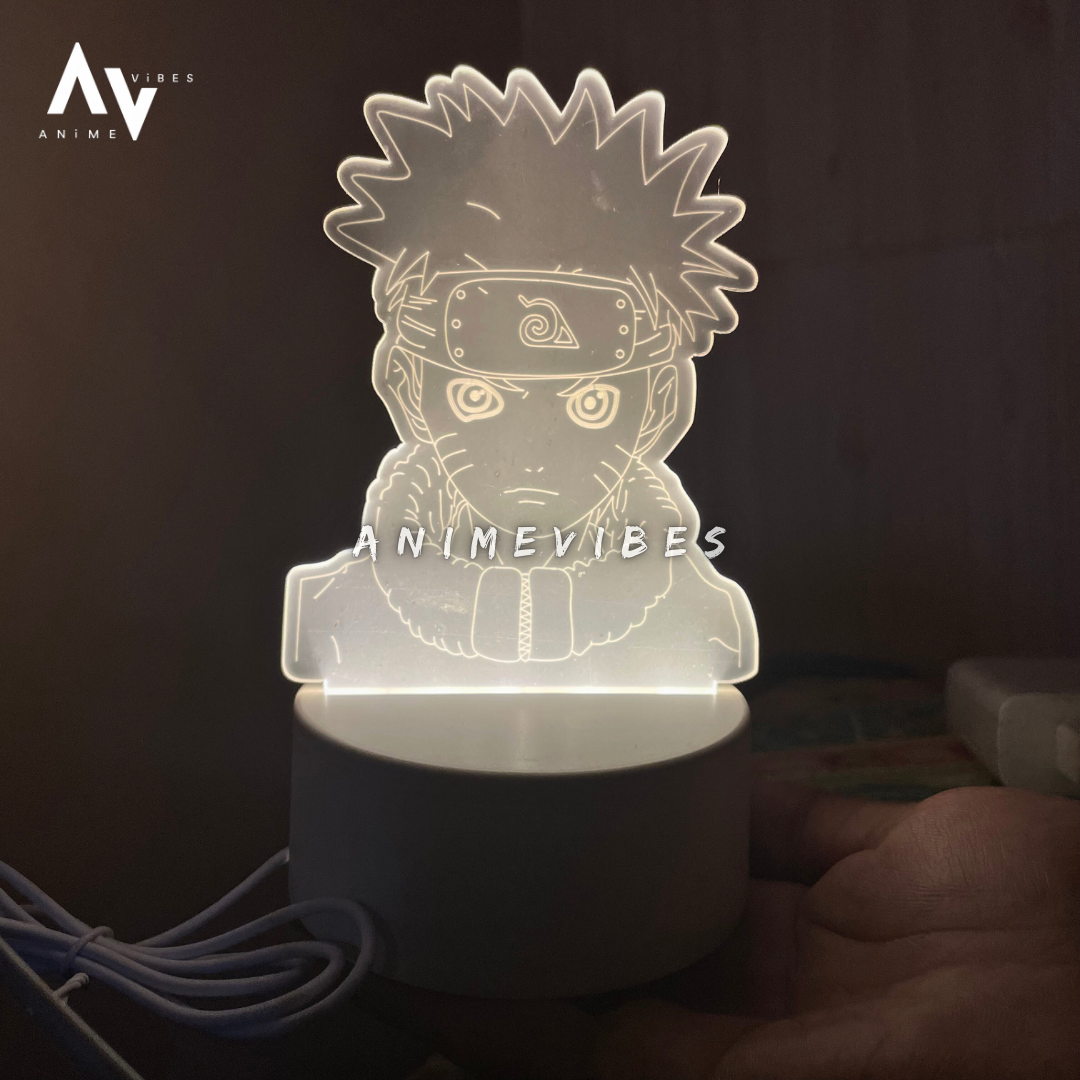 Naruto Uzumaki Face Acrylic LED Lamp | Glow of the Future Hokage - Image 2