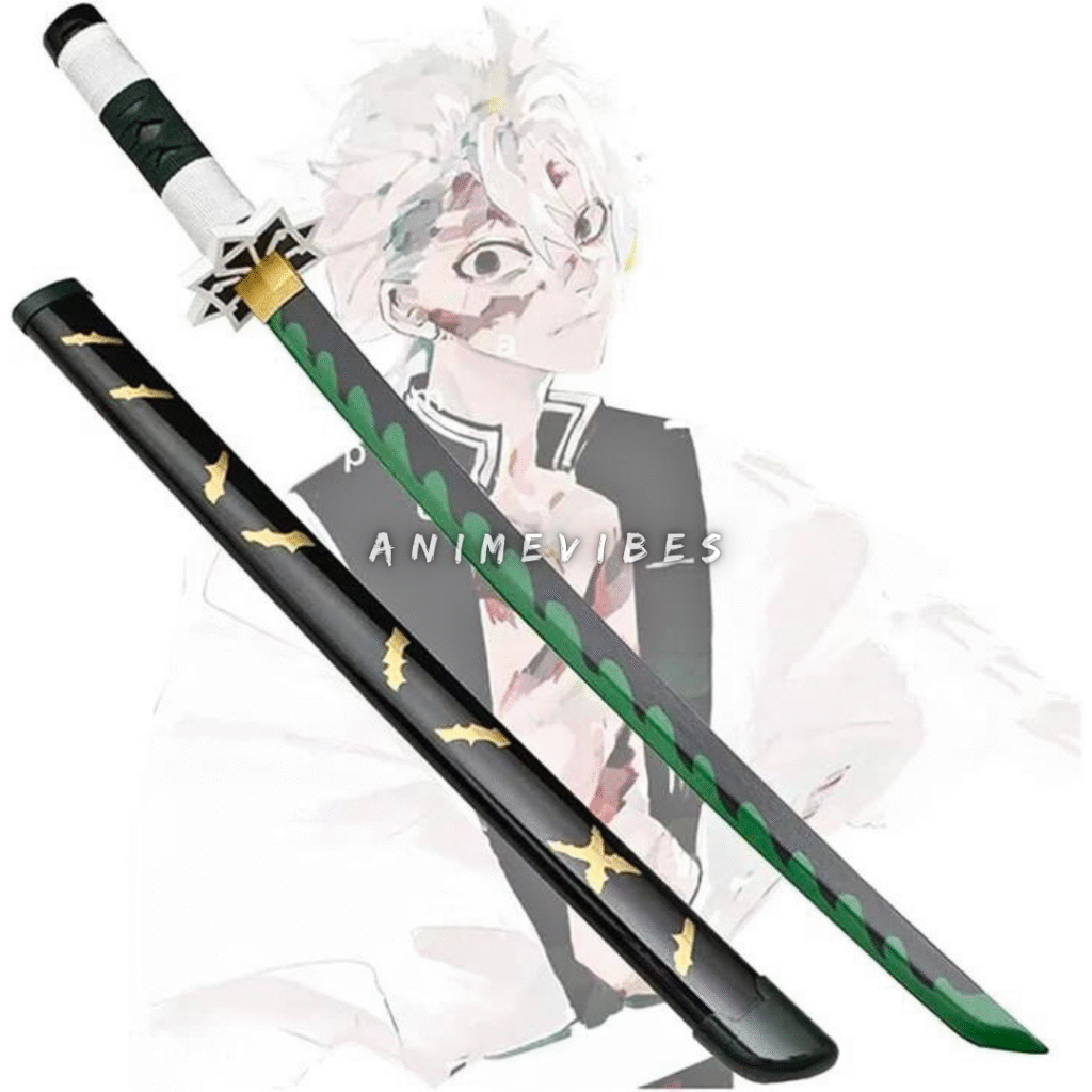 Sanemi Shinazugawa Cosplay Life Size Wooden Katana | 104 cm | Wind's Fury