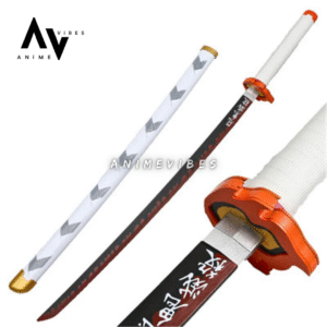 Kyoujuro Rengoku Nichirin Wooden Blade Katana for Cosplay | 105 Cms | Flame of Passion