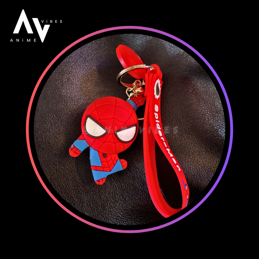 Spiderman rubber keycahin