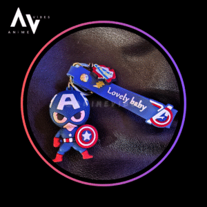 Captain America rubber keychain