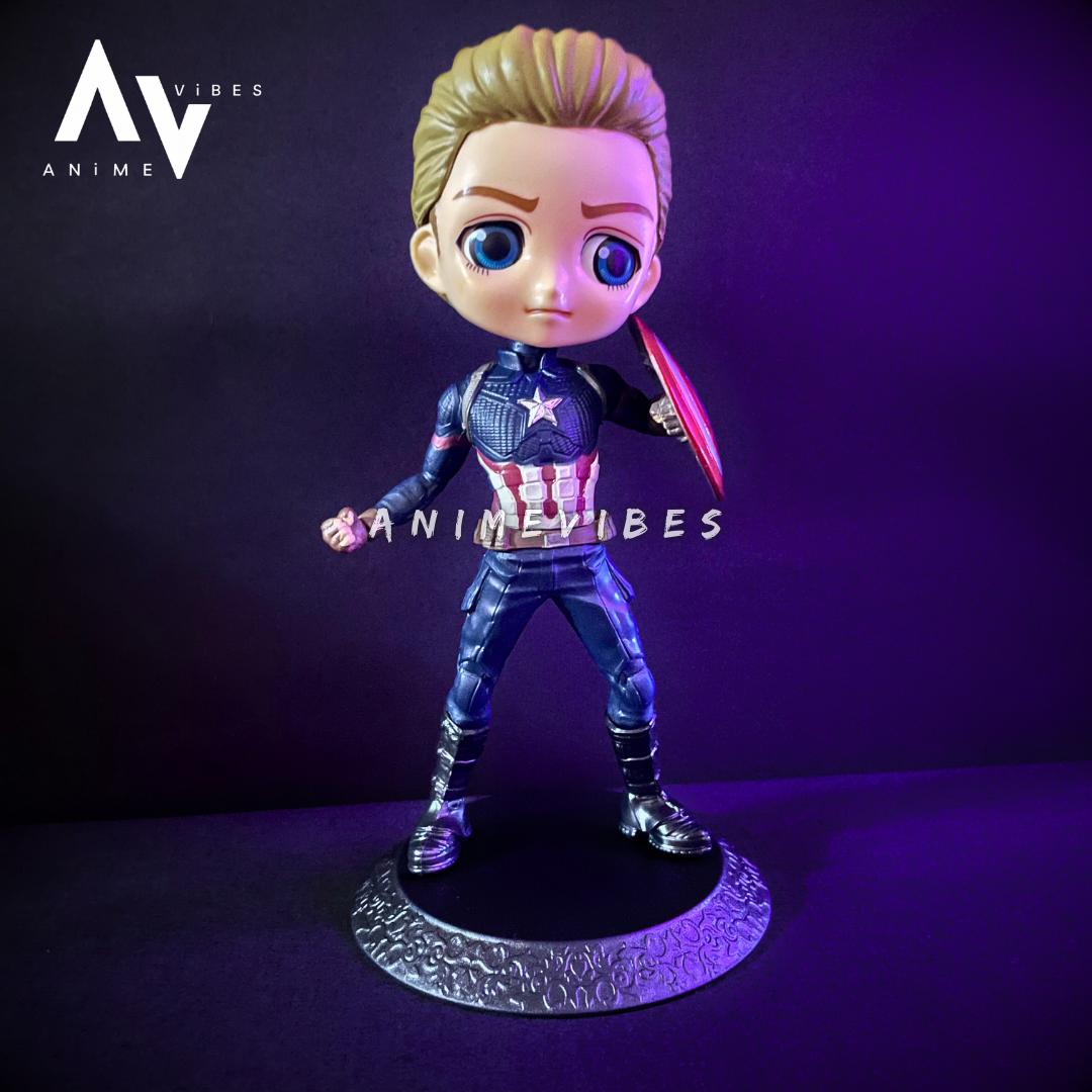 Shield of Justice | Captain America Q-posket Figure (Unmasked) | 16 cm