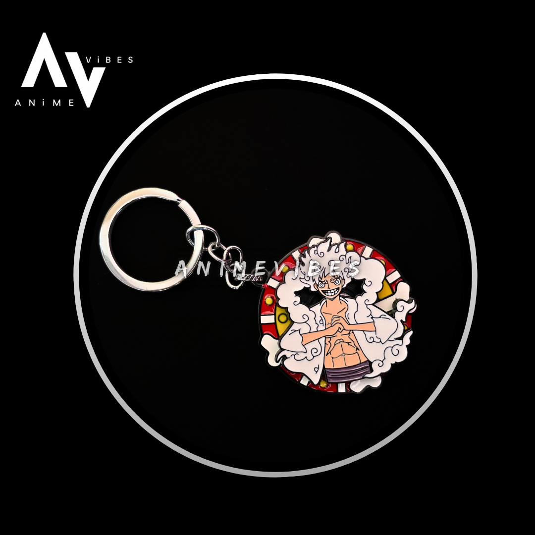 Luffy Gear 5 Rotating Keychain – Embrace the Power