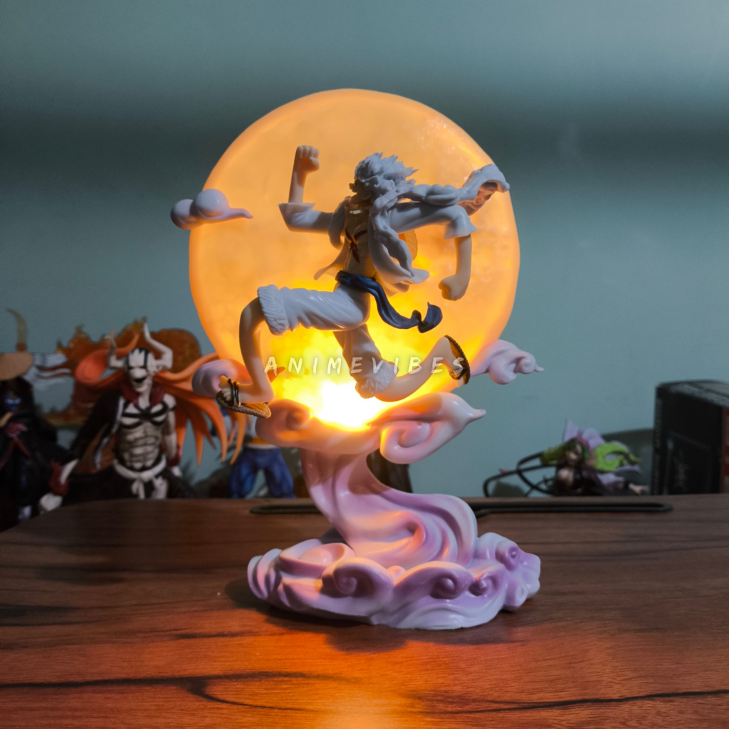 Luffy Gear 5 25cm Action Figure with LED Lights - Premium Nika Collectible Statue